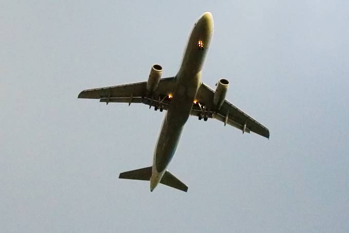 Wide angle plane shot