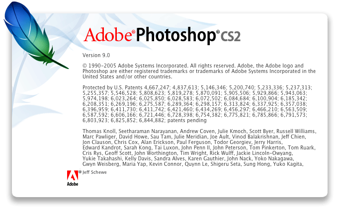 Photoshop CS2 splash screen